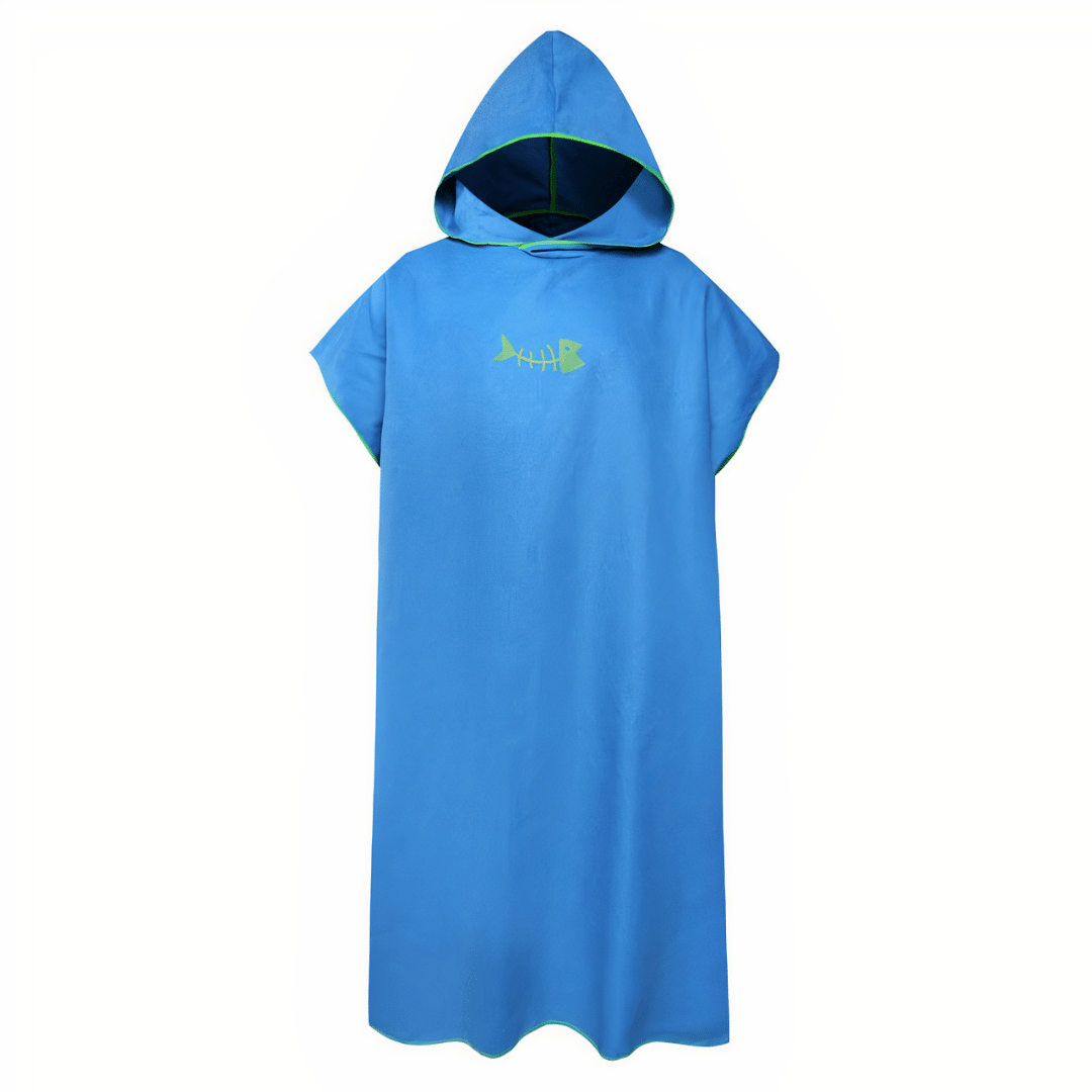 poncho surf adulte bleu