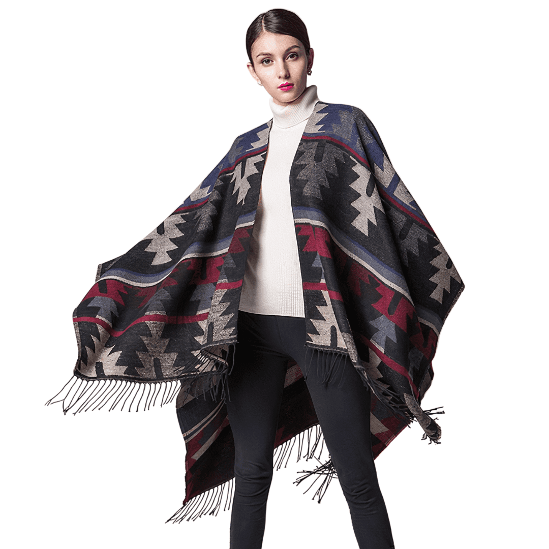 poncho veste femme