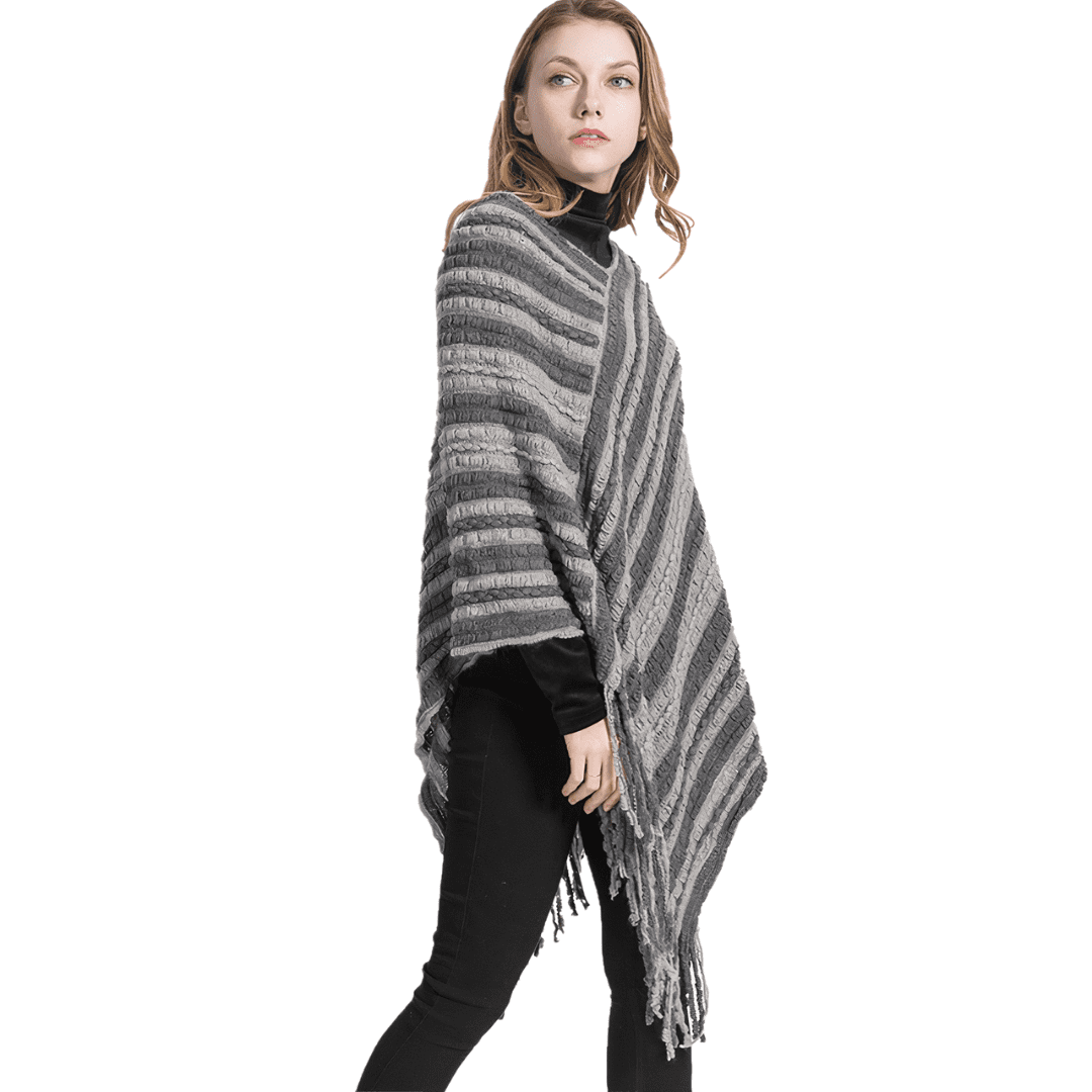 pull femme poncho