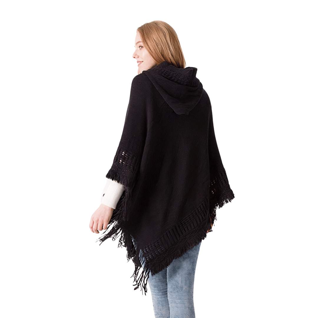 pull noir poncho