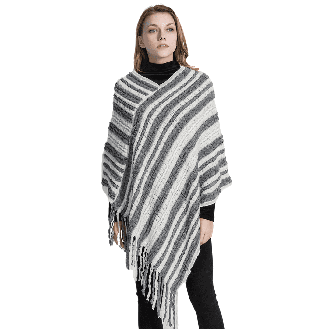 pull poncho blanc