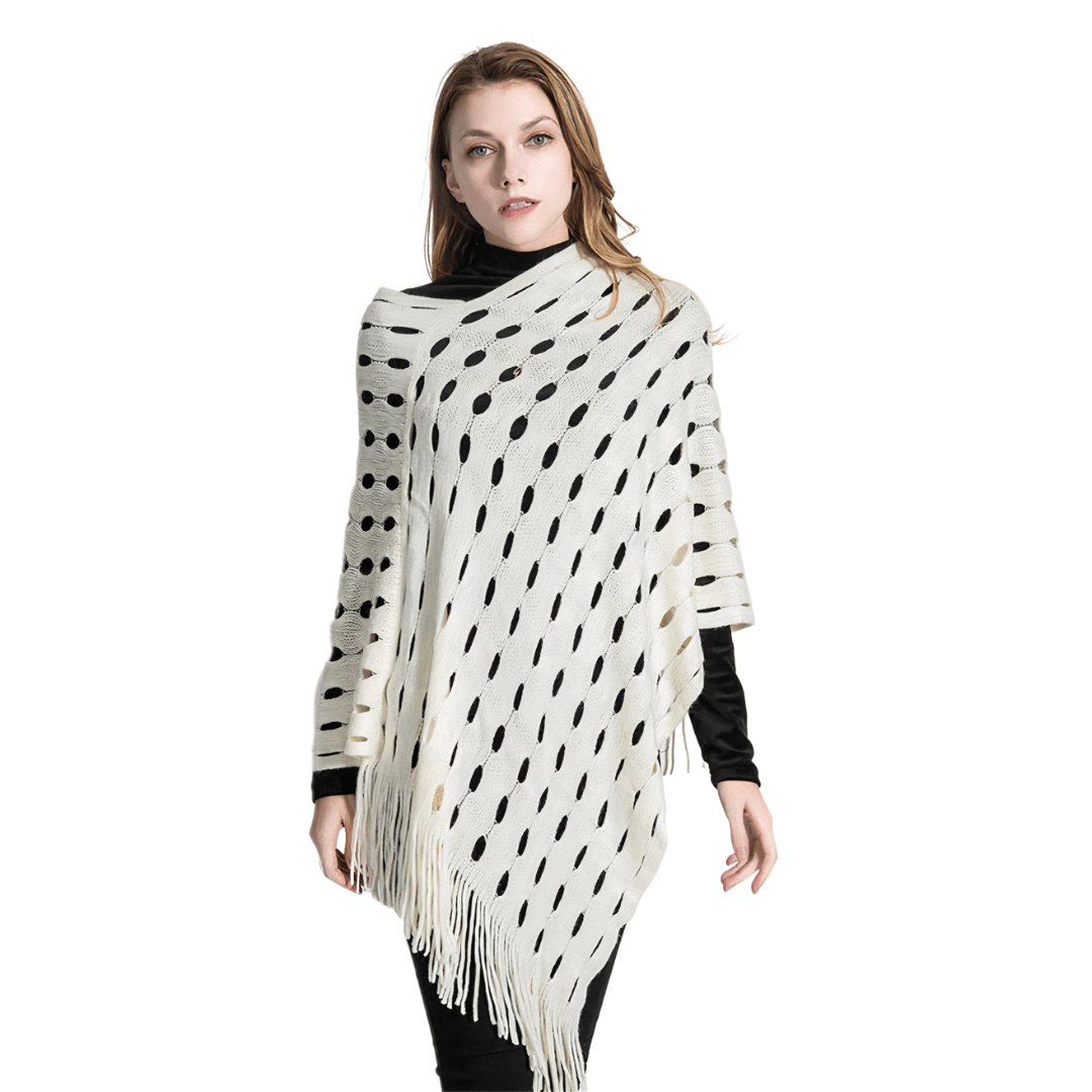 pull poncho blanc