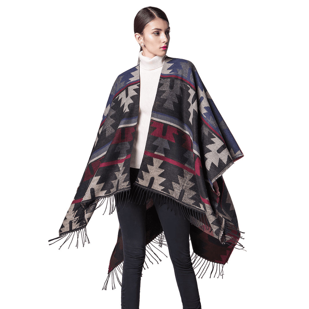 veste poncho femme hiver