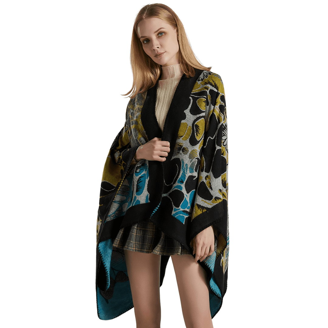 veste poncho hiver femme